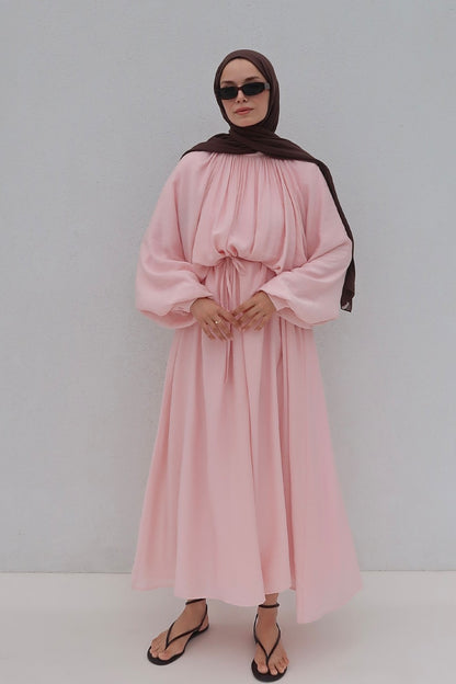 Fiore Elbise Pembe