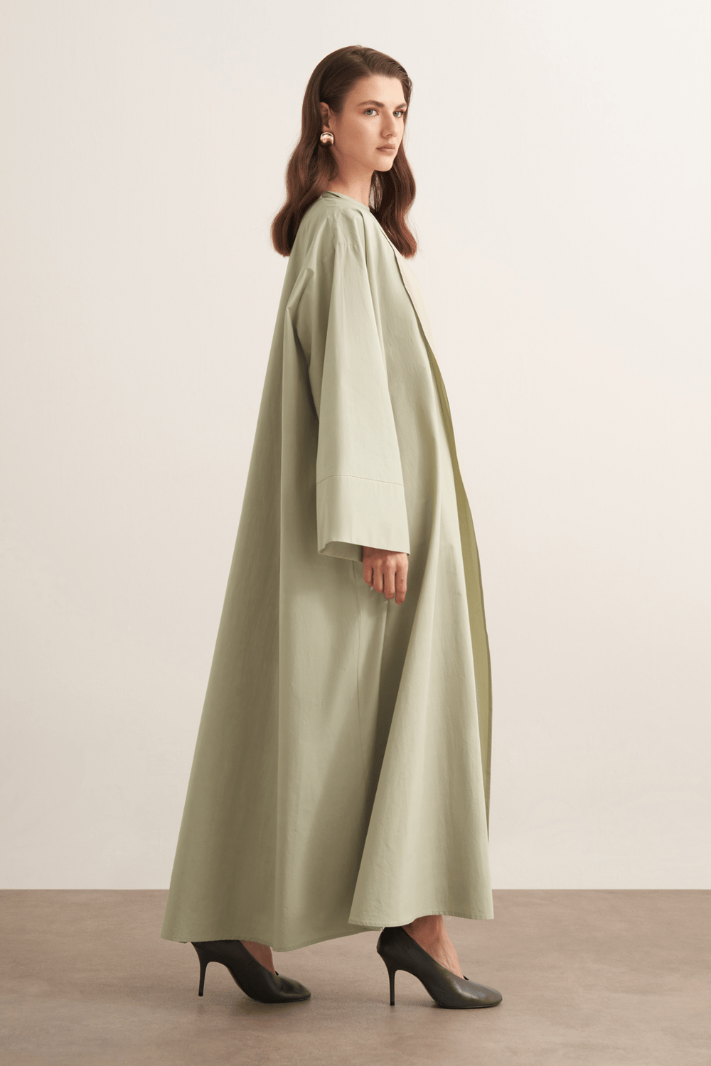 Inessa Premium Uzun Kimono Takımı Soft Yeşil
