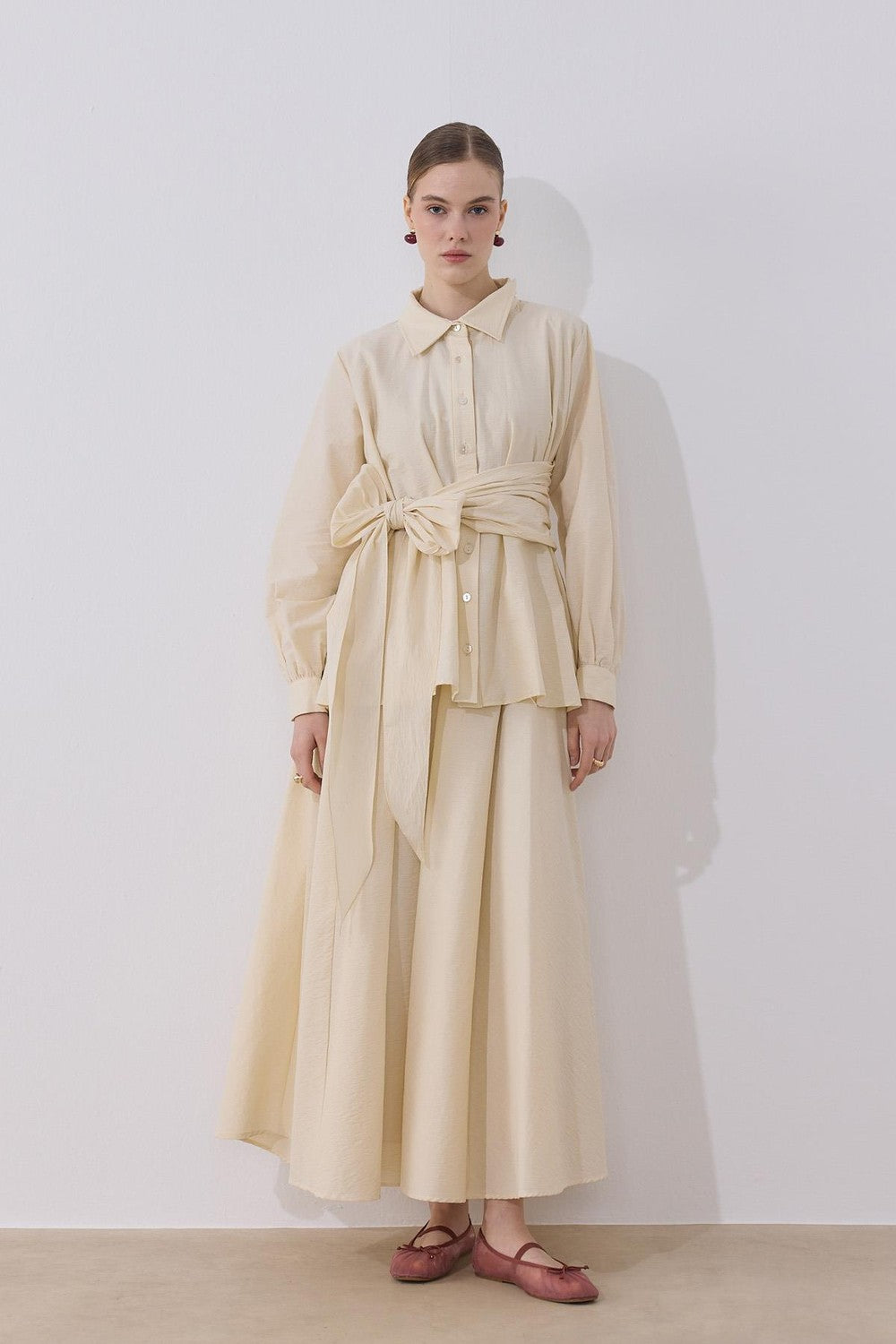 Clara Belted Set Cream