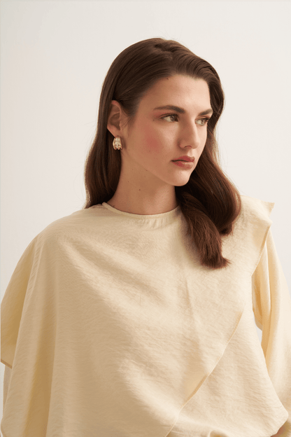 Soraya Cape Effect Blouse Butter