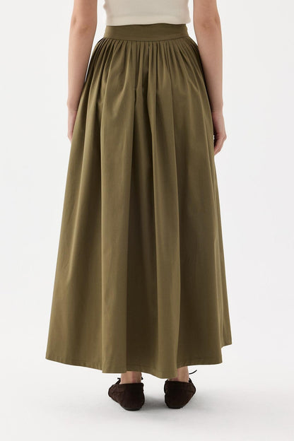 Fever Pleated Skirt Khaki