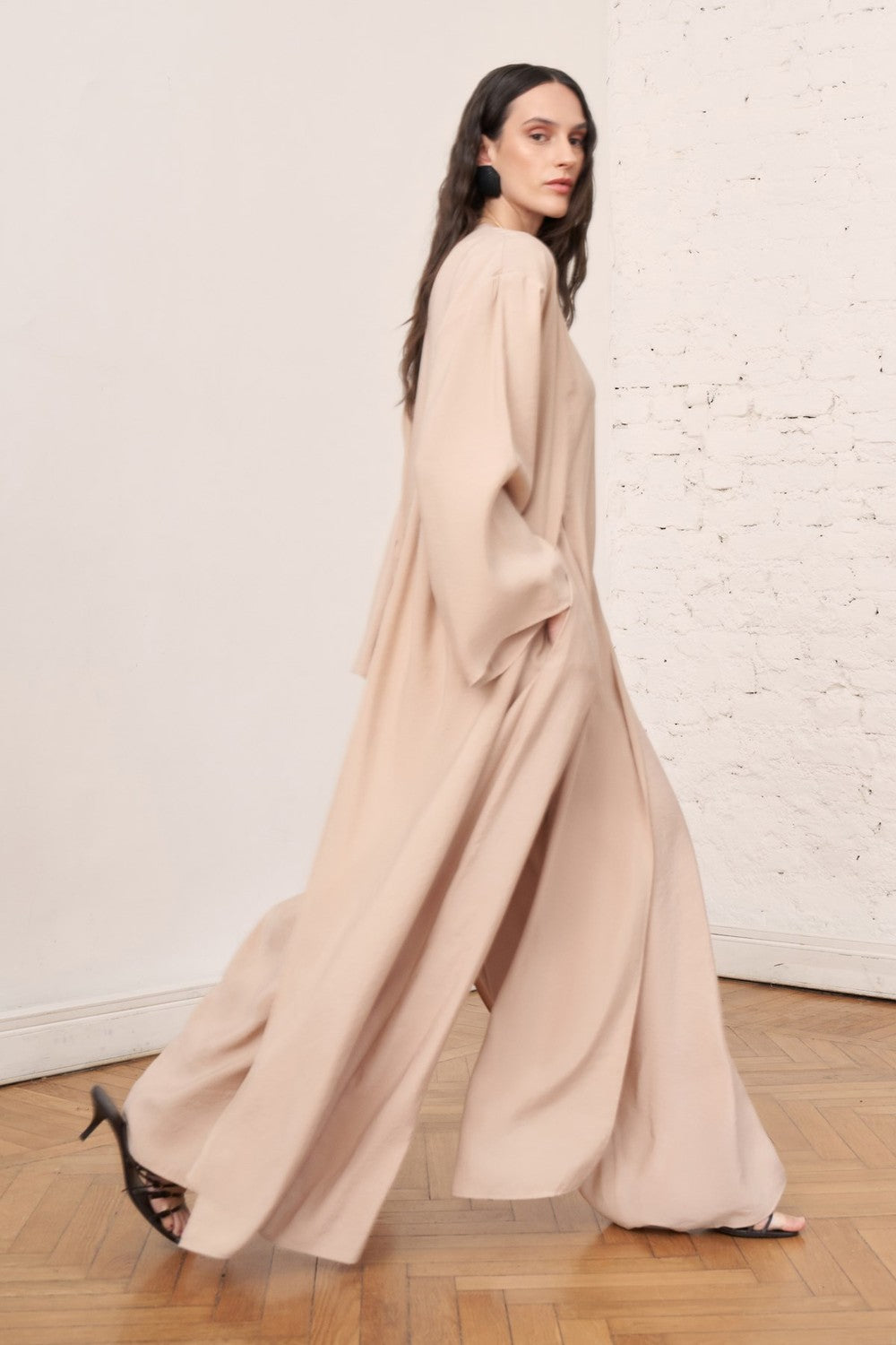 Kheesa Modal Blouse with Slit Detail, Green