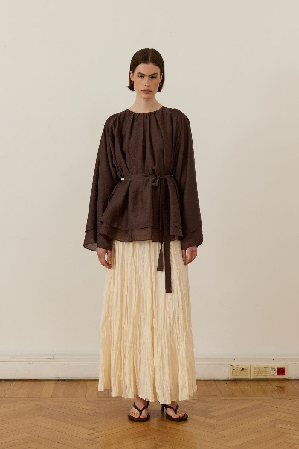 Medisa Draped Blouse White