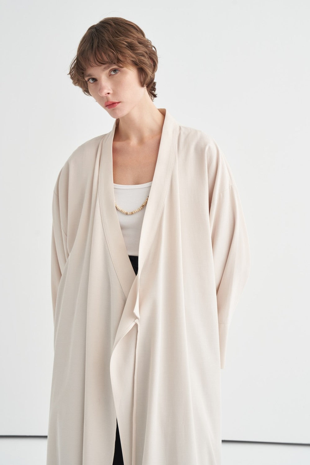 Carmen Tie-Detail Kimono, Black