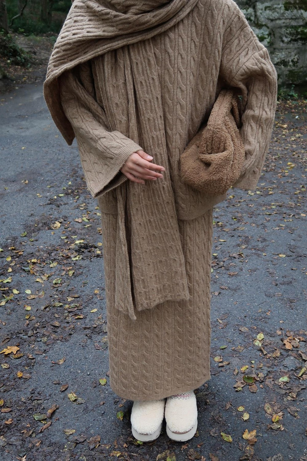 Polina Knitwear Set Dark Brown