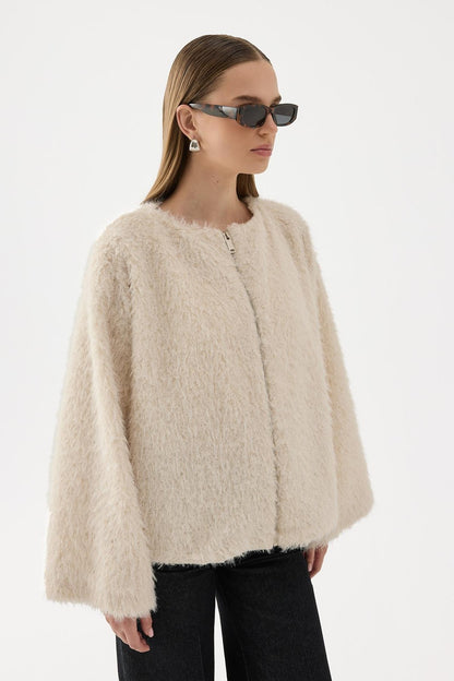 Gigi Plush Jacket Black