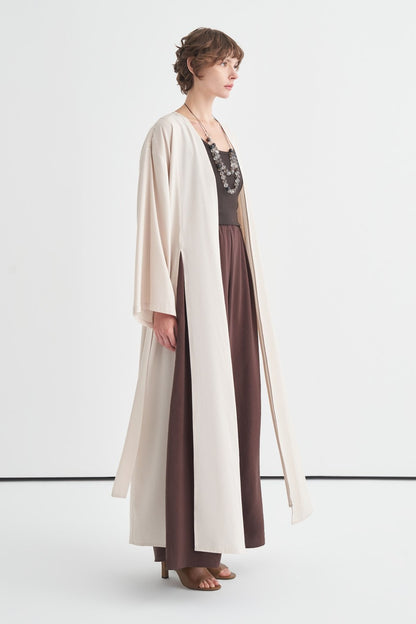 Daria Kimono with Slit Detail, Khaki